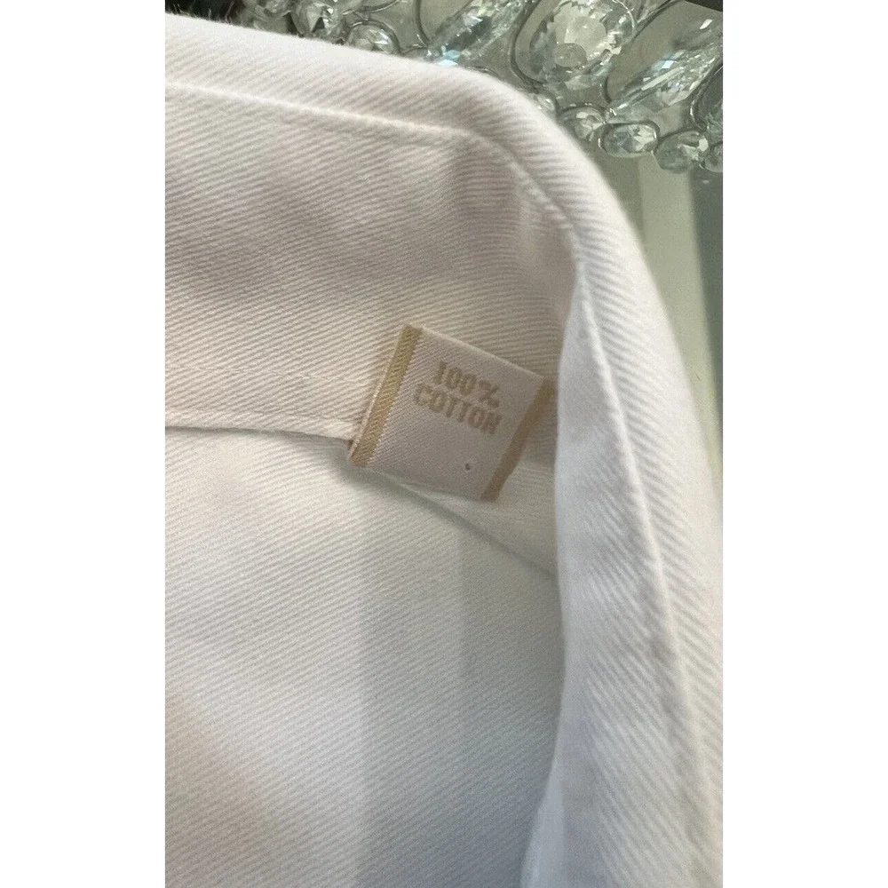 Michael Kors Shirt Mens L Large White Button Up Long Sleeve Casual Cotton Adult - Picture 16 of 16